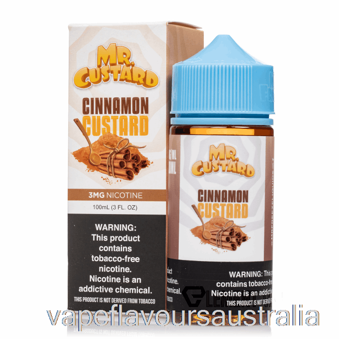 Vape Nicotine Australia Cinnamon Custard - Mr Custard - 100mL 6mg